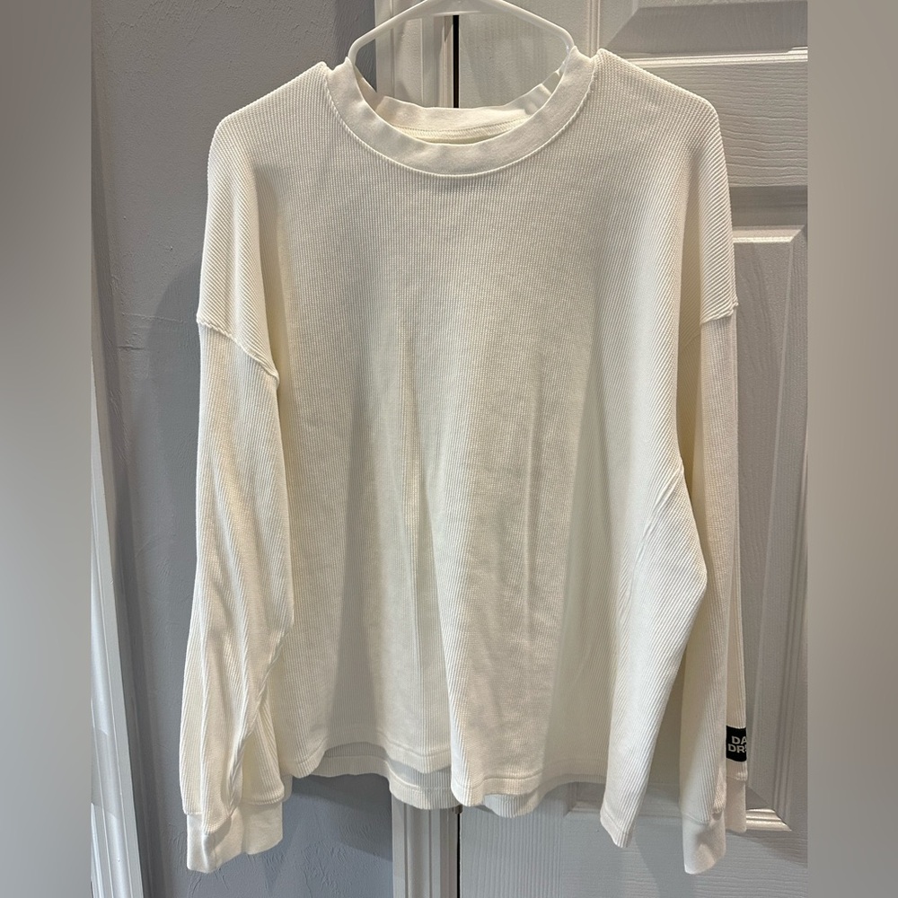 Daily Drills White Thermal Sweatshirt & Shorts Set